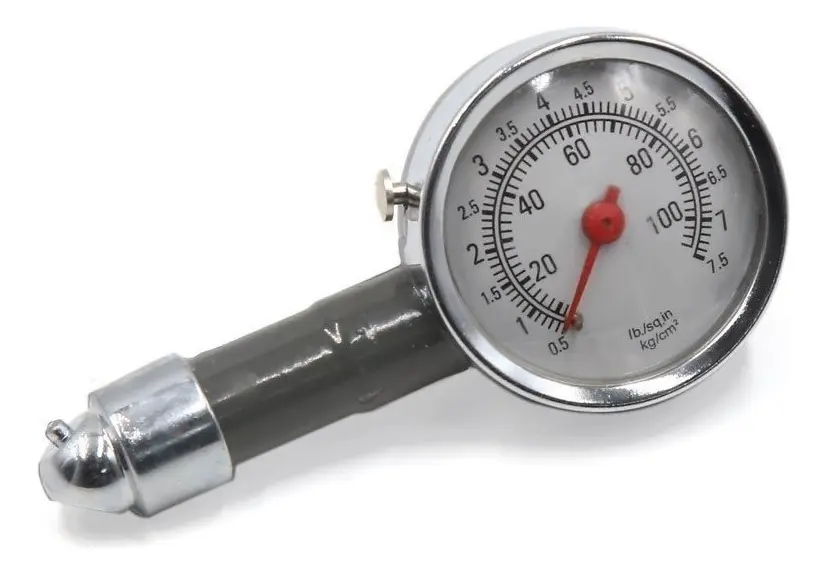 Medidor De Presión Aire Neumáticos Reloj Manómetro Metálico